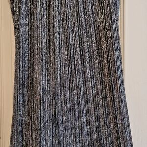 Elegant Silver Pleated Dress